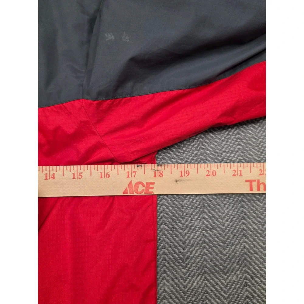 Columbia Boys M 10/12 Red‎ Grey Interchange Omni-Shield Hooded Shell Jacket